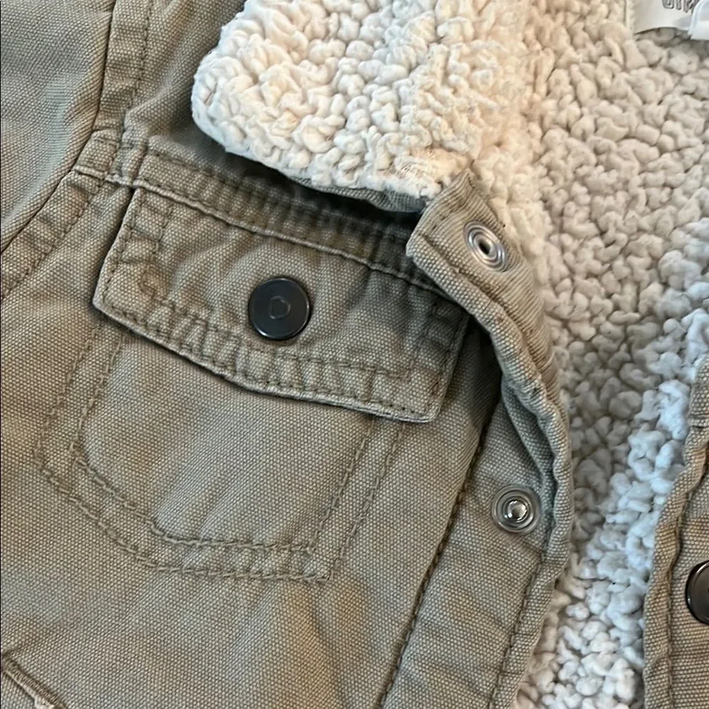 Gymboree Tan Jean Jacket with Sherpa Lining